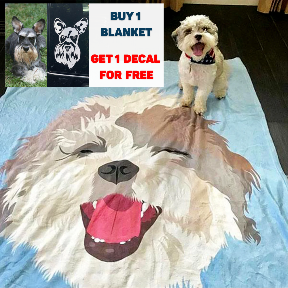 Custom Pet Fleece Blanket with FREE Custom Decal