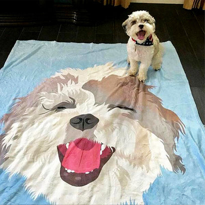Custom Pet Fleece Blanket with FREE Custom Decal