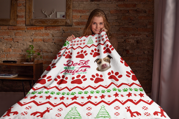 Limited Christmas Edition Custom Pet Velveteen Plush Blanket