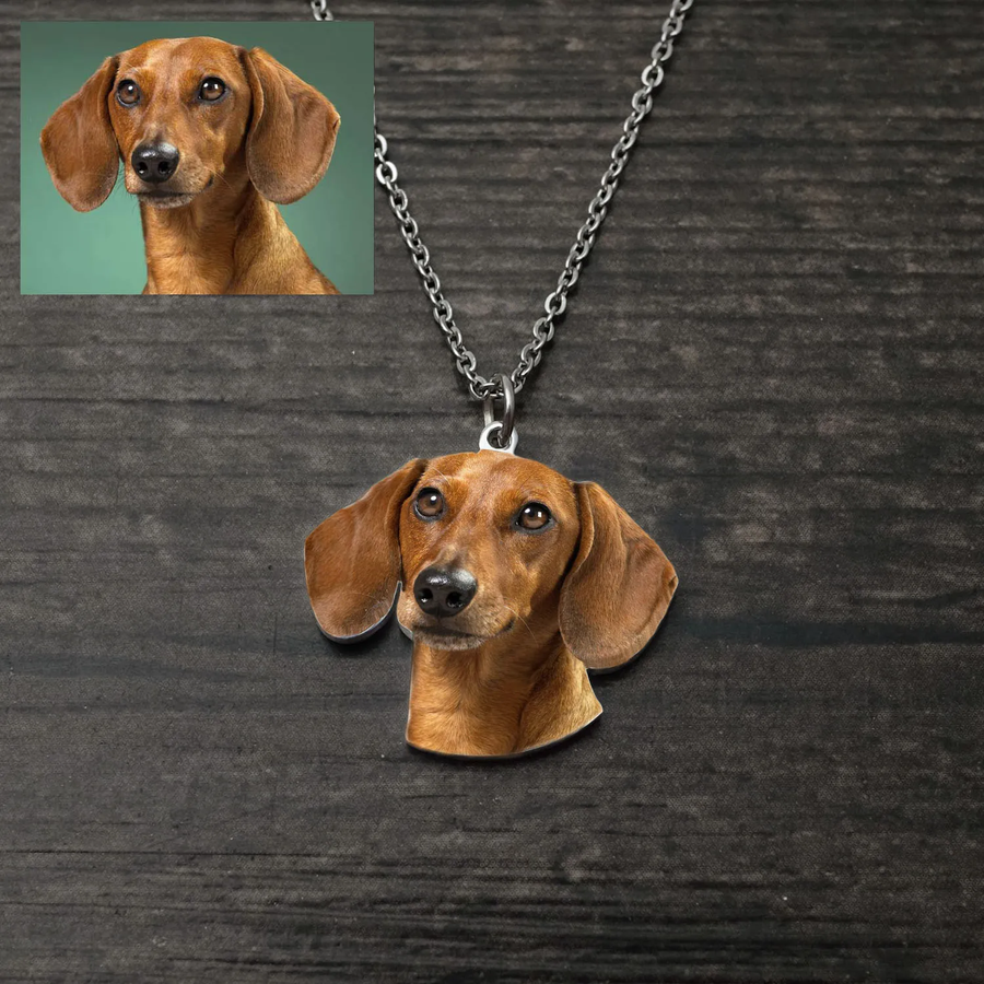 Personalized Pet Photo Color Acrylic Necklace