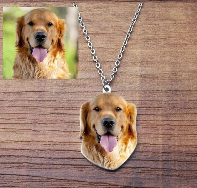 Personalized Pet Photo Color Acrylic Necklace