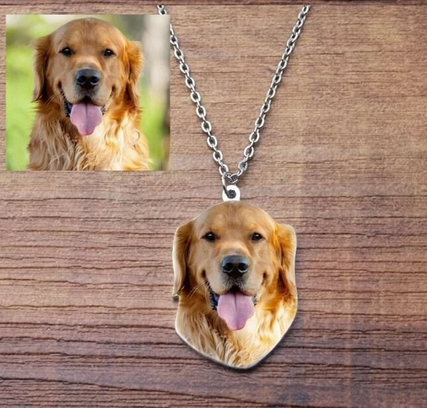 Personalized Pet Photo Color Acrylic Necklace