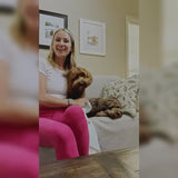 Customer video: Dana with her custom fleece blanket of her two dogs