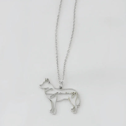 Hand Made Dog Necklace with Name