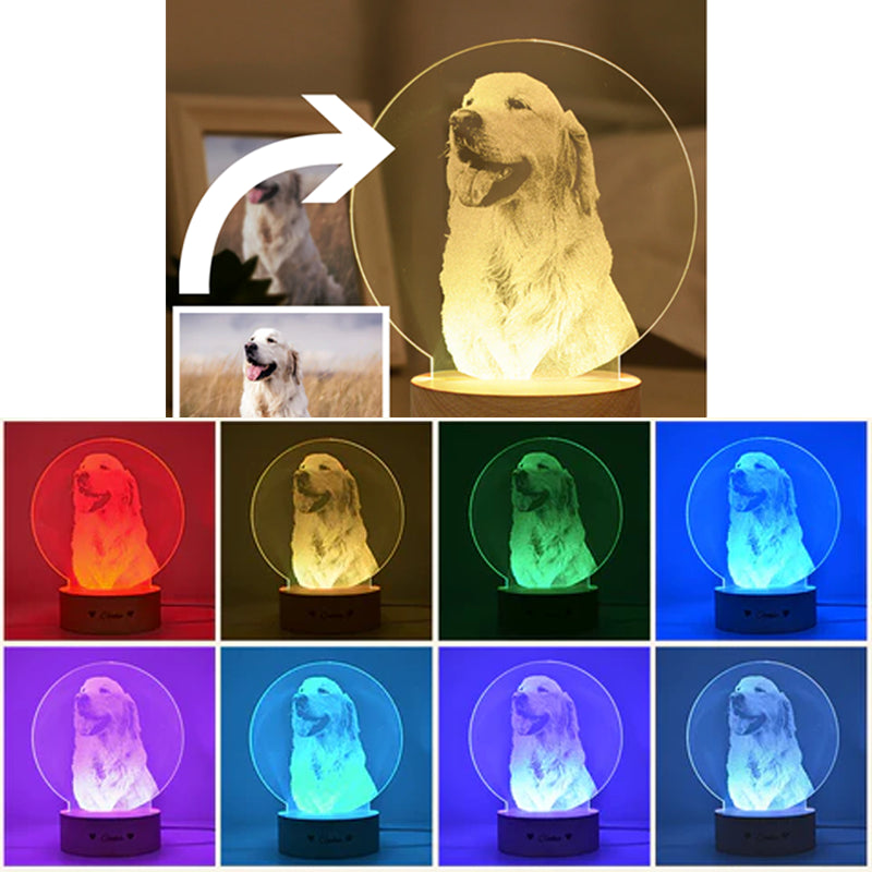 Custom Acrylic Pet Photo Lamp