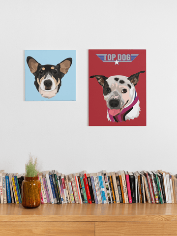 Pet portrait custom posters
