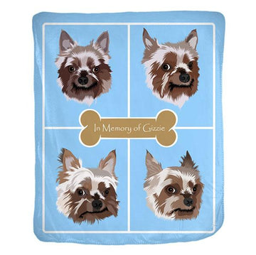 Custom Pet Memorial Fleece Blanket