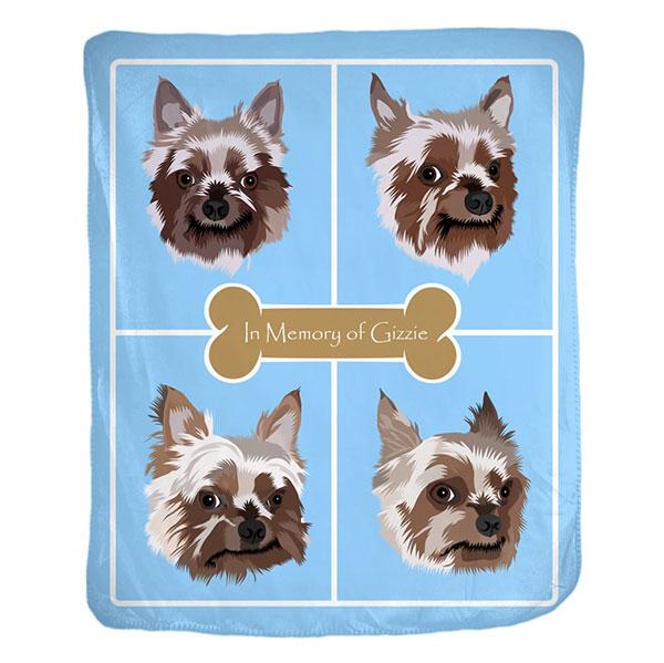 Custom Pet Memorial Fleece Blanket