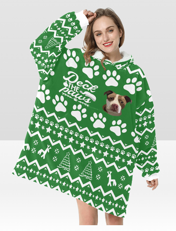 Limited Christmas Pet Printed Custom Lamb Fleece CozyHood