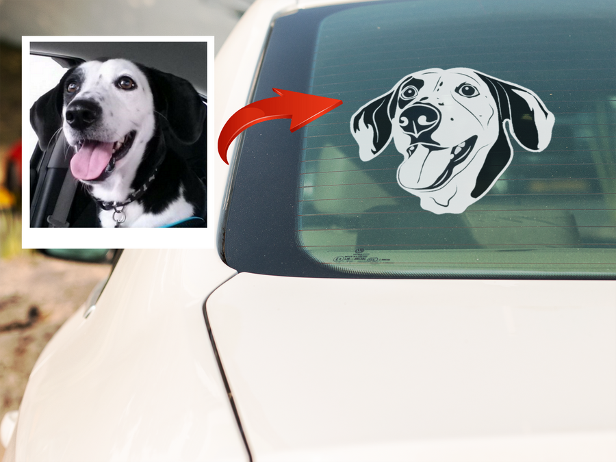 Custom Car Decal/Sticker of Your Pet