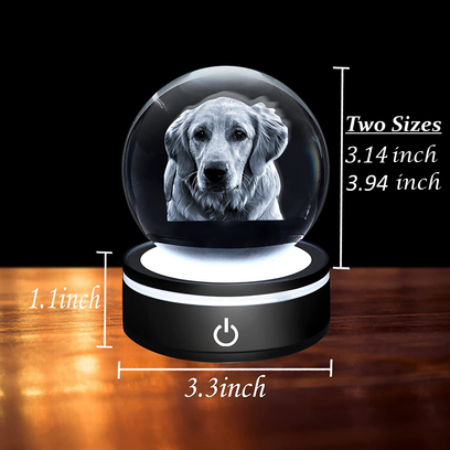 Personalized 3D Ball Pet Crystal - Not Just For Pets!