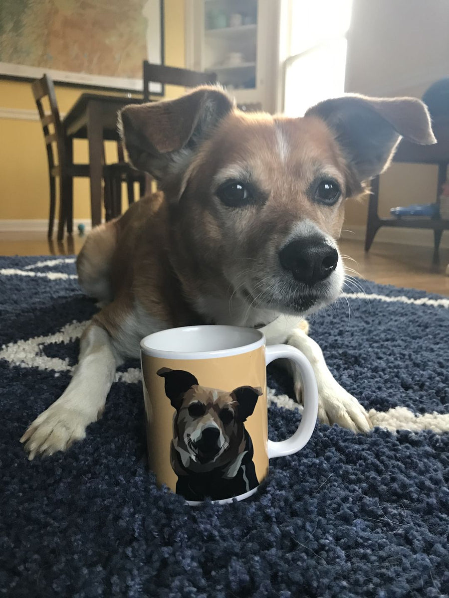your dog on a custom mug