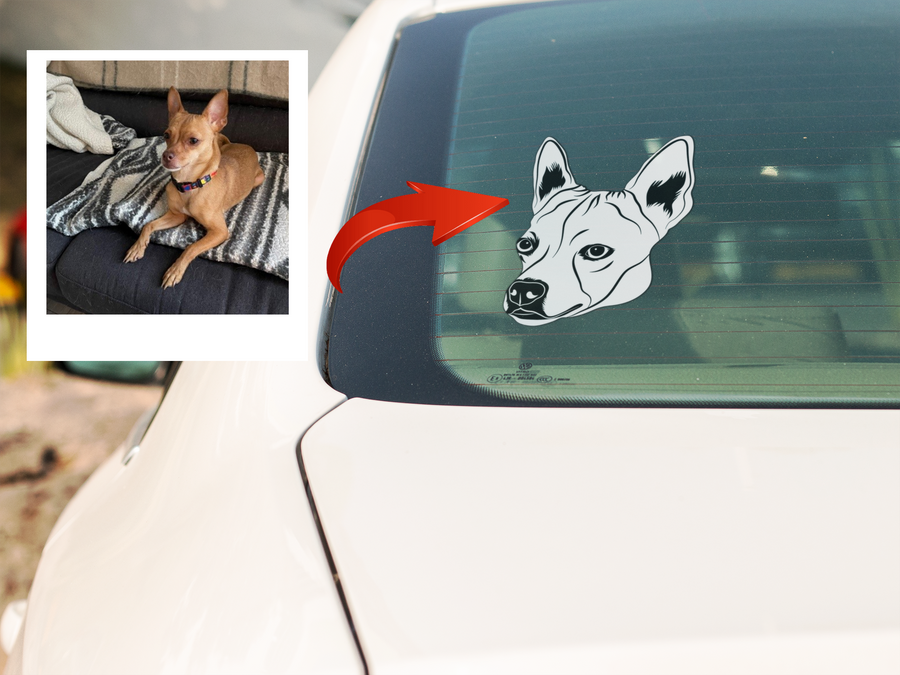 Custom Car Decal/Sticker of Your Pet