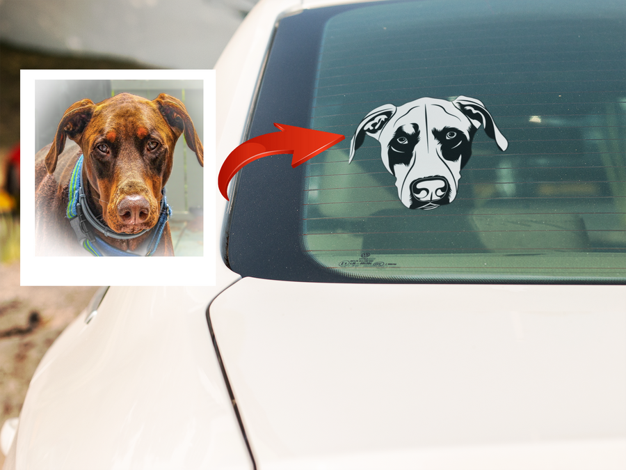 Custom Car Decal/Sticker of Your Pet