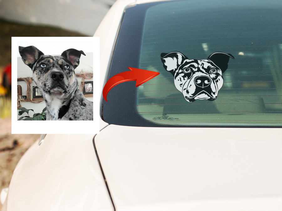 Custom dog car sales decals