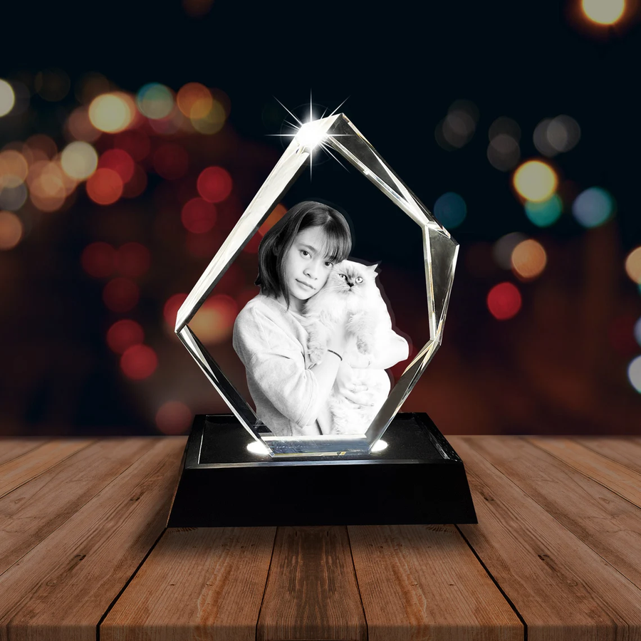 Personalized 3D Pet Photo Iceberg Crystal - Not Just For Pets!