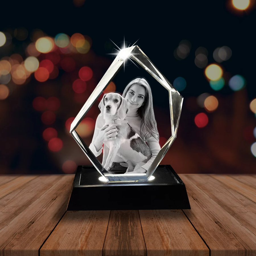 Personalized 3D Pet Photo Iceberg Crystal - Not Just For Pets!