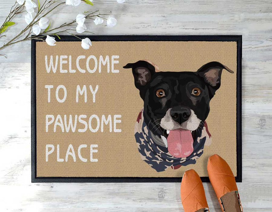 Custom pet welcome mat
