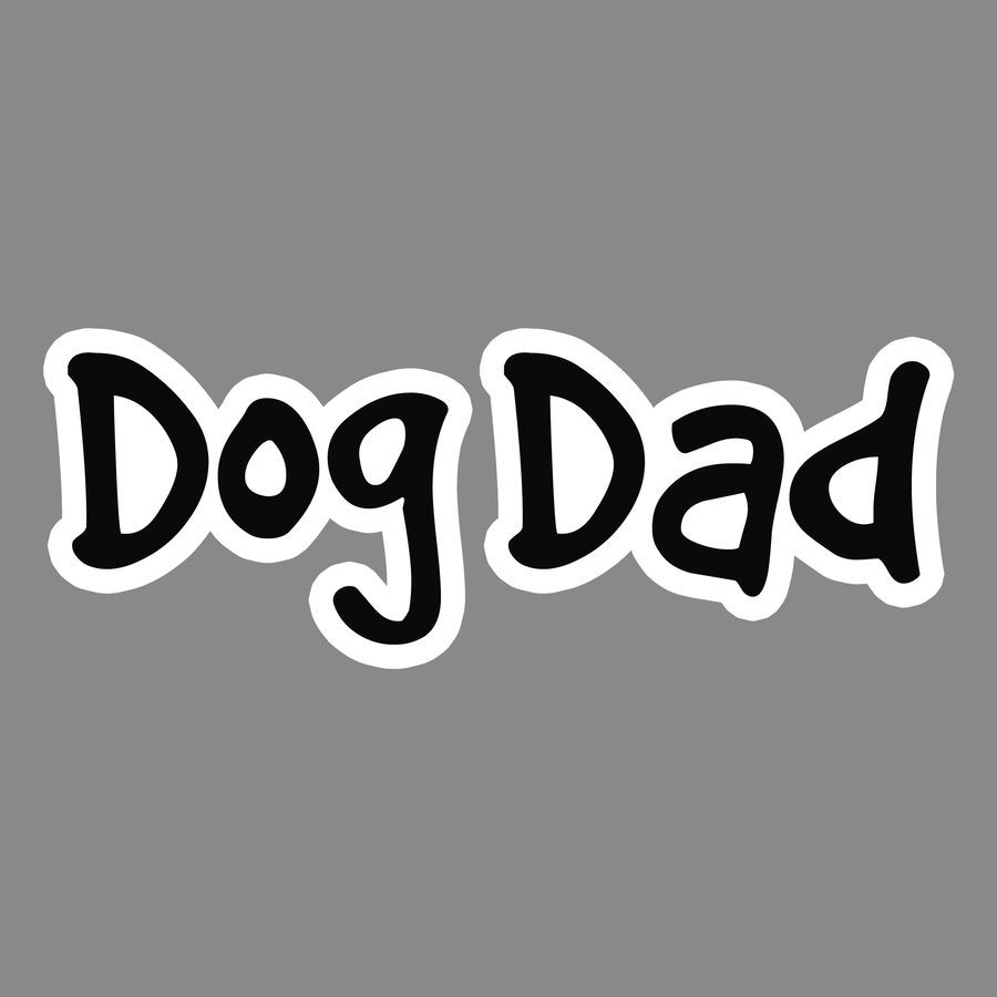 Dog dad sticker in pet font
