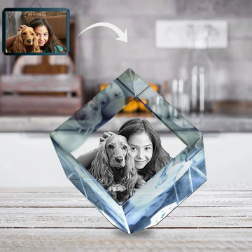 Personalized 3D Pet Photo Cube Crystal - Not Just For Pets!