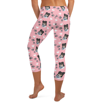 Custom Pet Print Capri Leggings