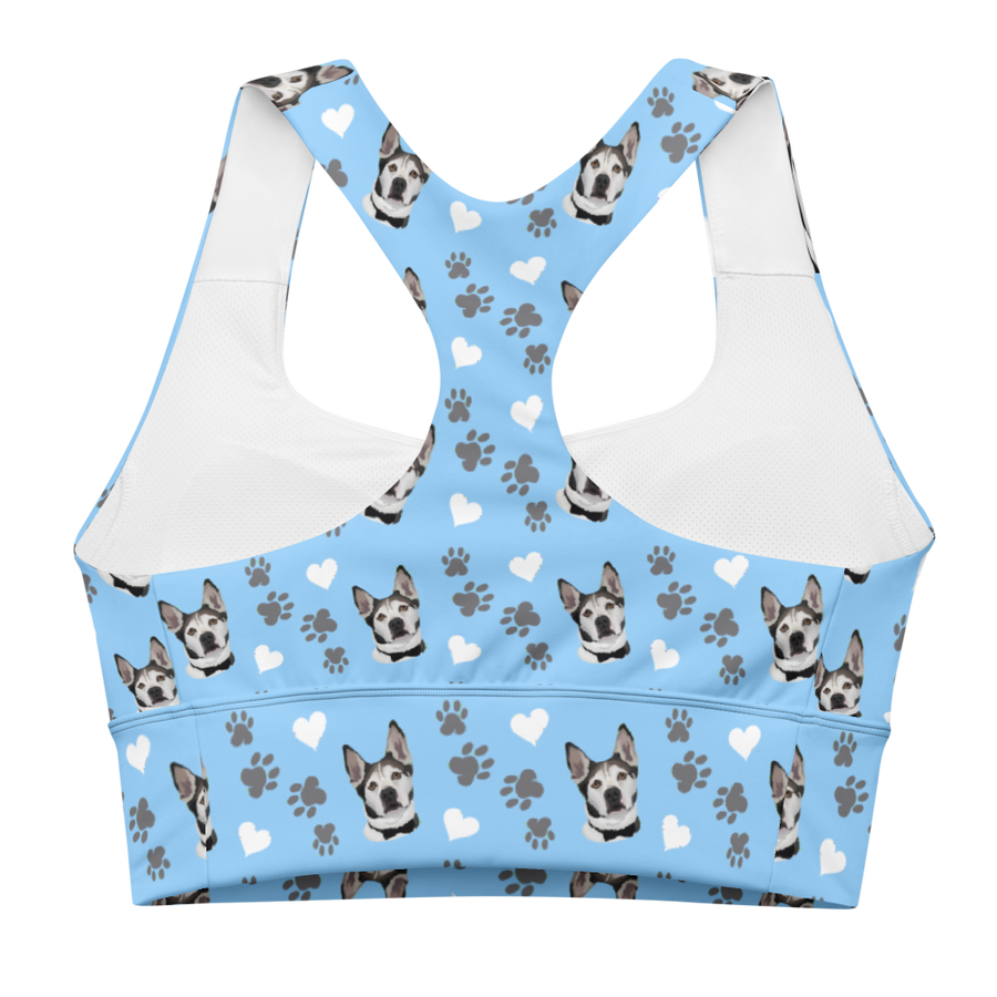 Custom Pet Printed Longline Sports Bra