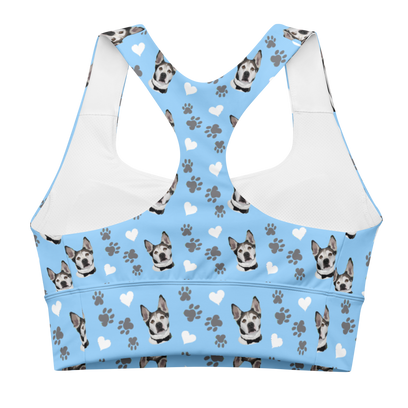 Custom Pet Printed Longline Sports Bra