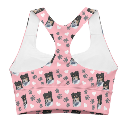 Custom Pet Printed Longline Sports Bra