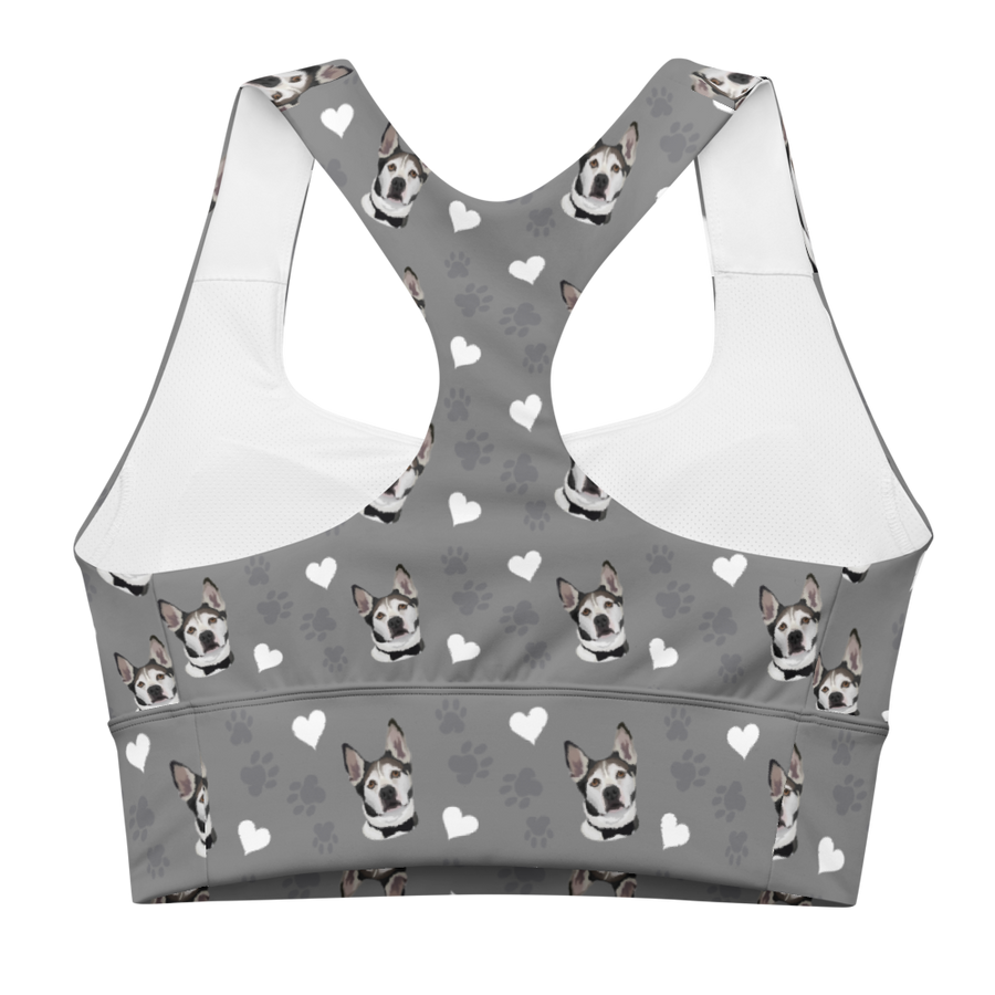 Custom Pet Printed Longline Sports Bra