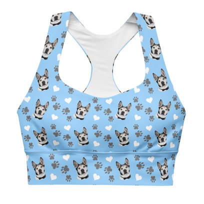Custom Pet Printed Longline Sports Bra