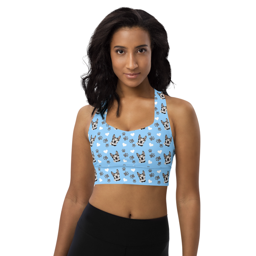 Custom Pet Printed Longline Sports Bra