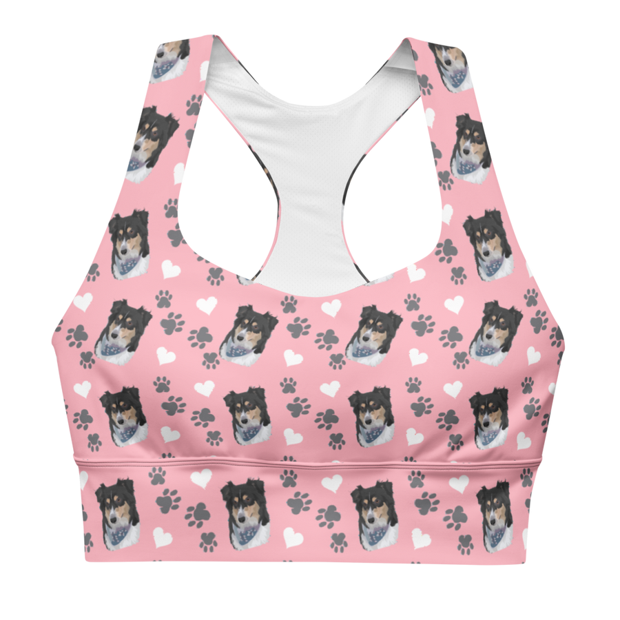 Custom Pet Printed Longline Sports Bra