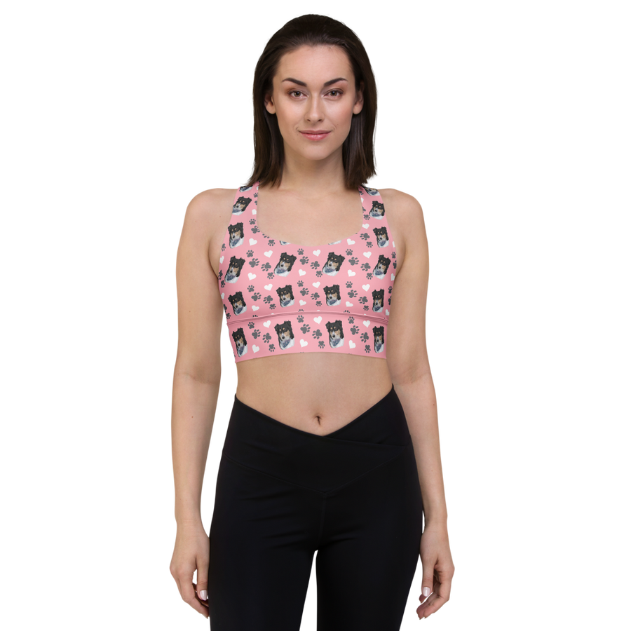 Custom Pet Printed Longline Sports Bra