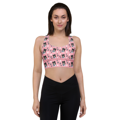 Custom Pet Printed Longline Sports Bra