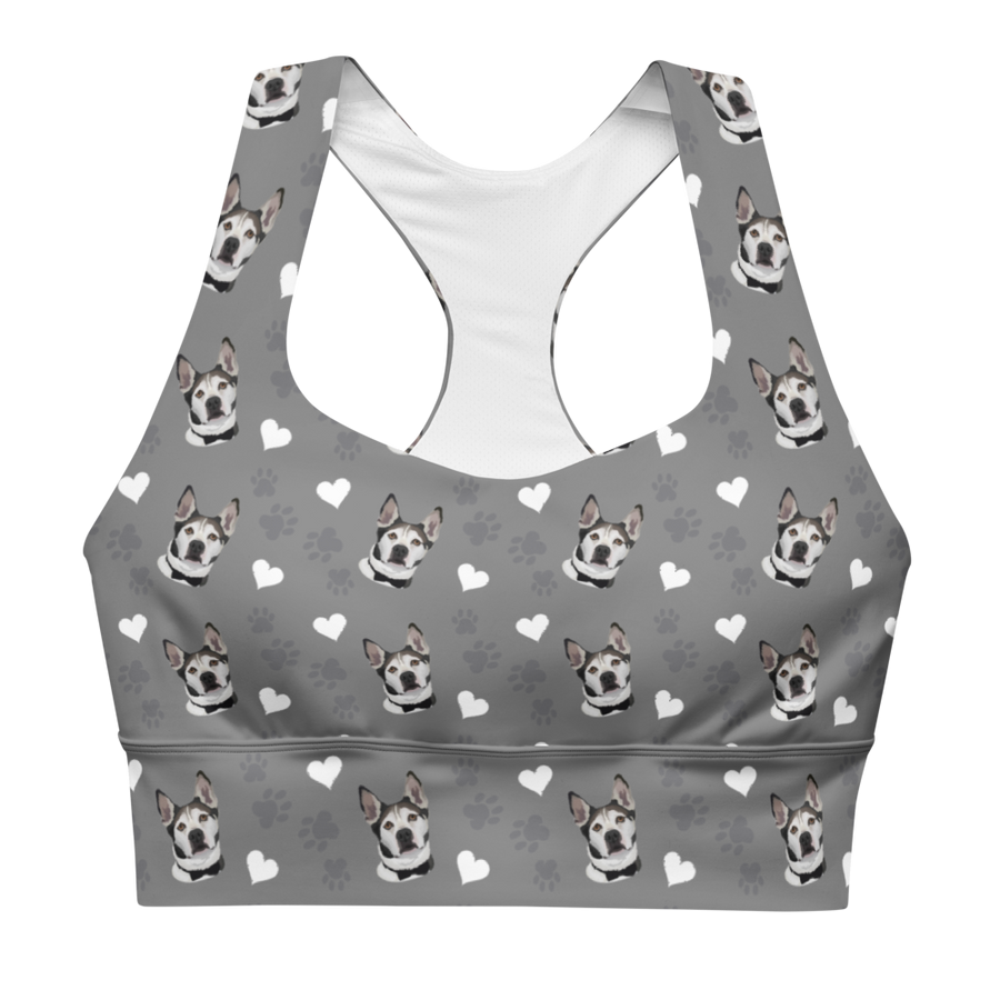 Custom Pet Printed Longline Sports Bra