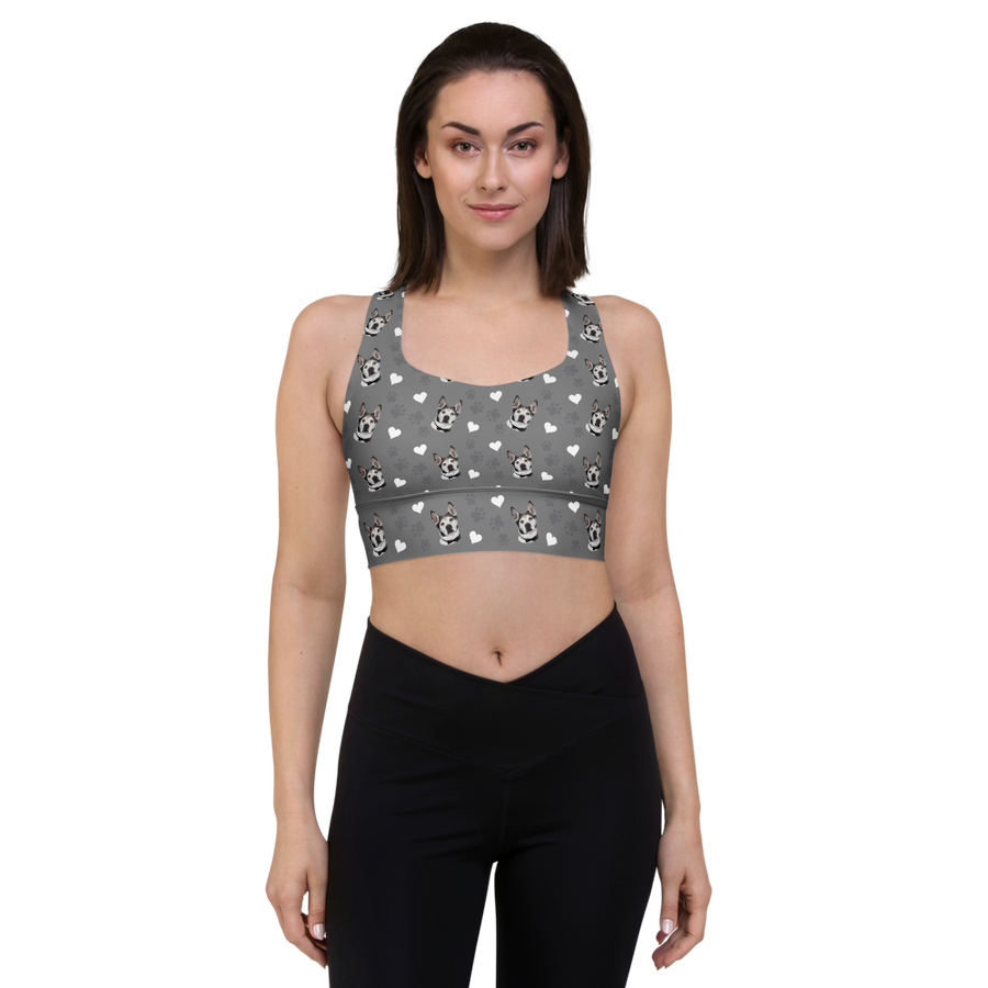 Custom Pet Printed Longline Sports Bra