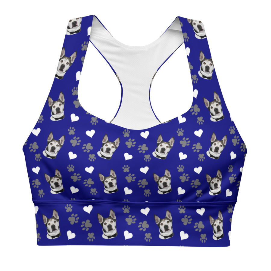 Custom Pet Printed Longline Sports Bra