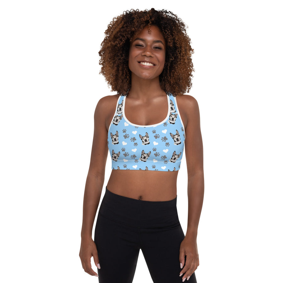 Custom Pet Printed Padded Sports Bra