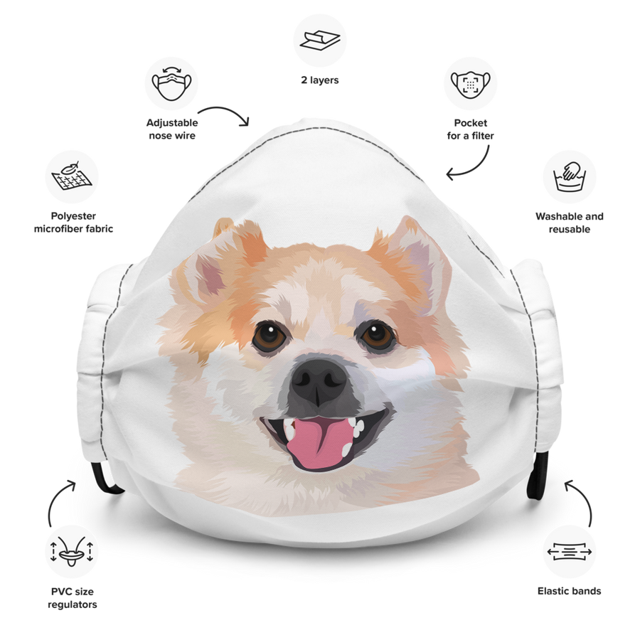 Custom Pet Print Premium Face Mask