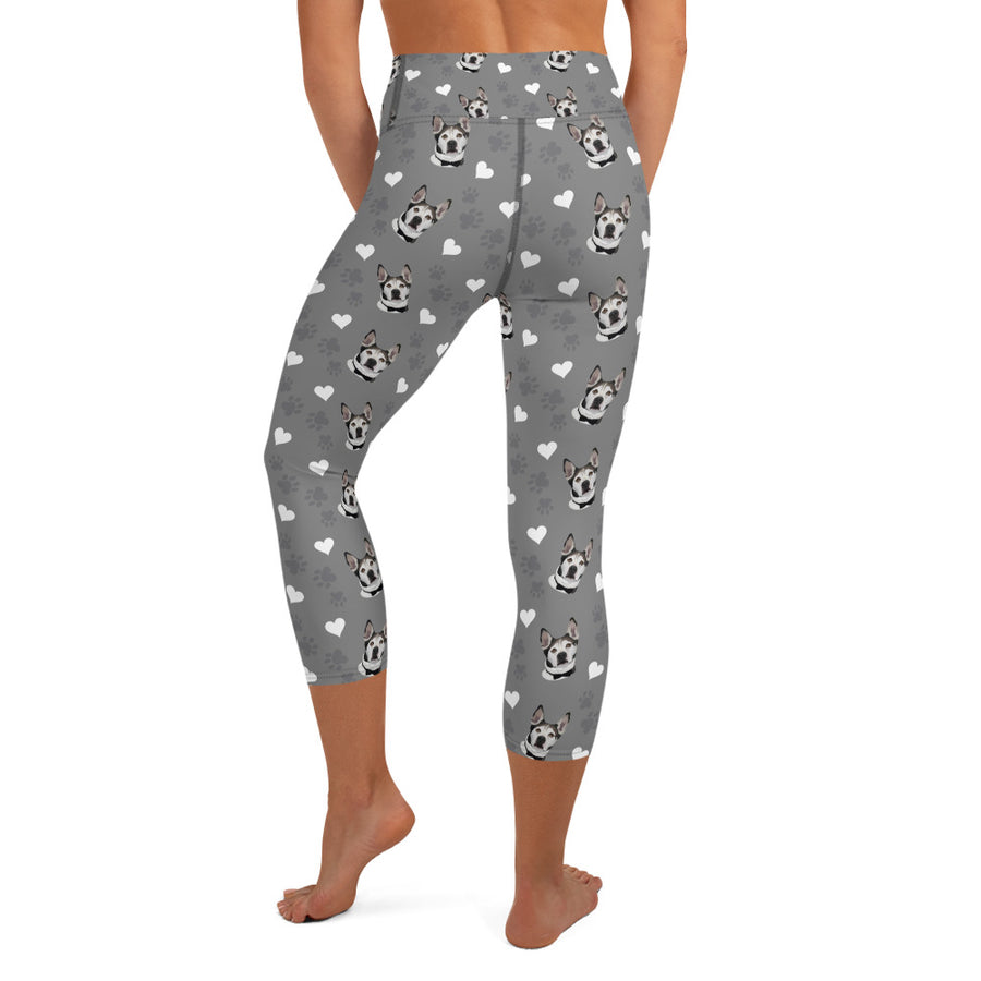 Custom Pet Print Yoga Capri Leggings