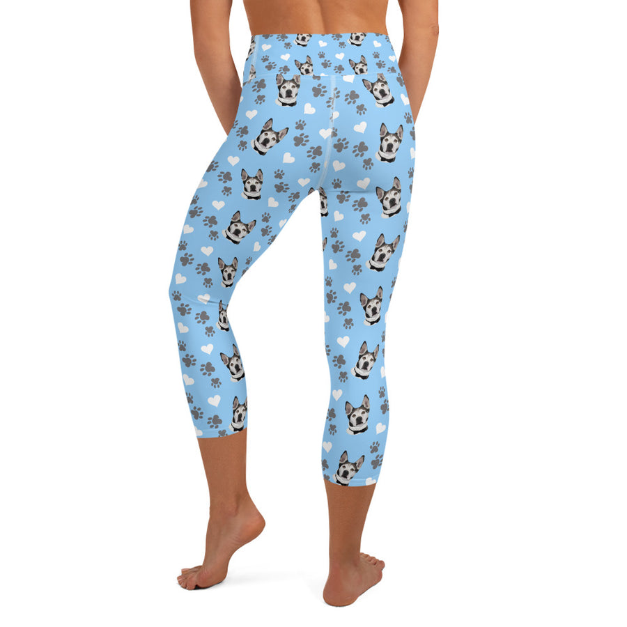 Custom Pet Print Yoga Capri Leggings