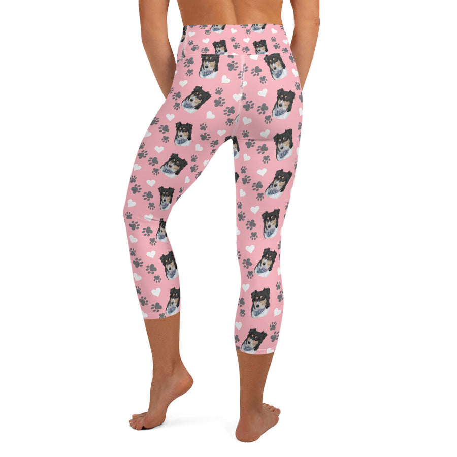 Custom Pet Print Yoga Capri Leggings