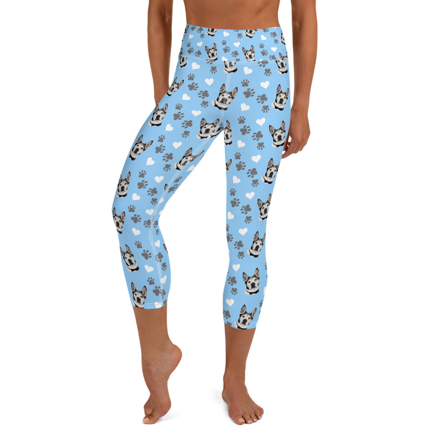 Custom Pet Print Yoga Capri Leggings