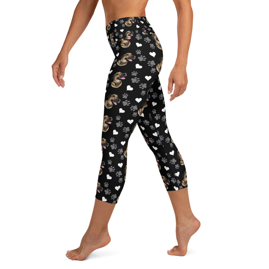 Custom Pet Print Yoga Capri Leggings