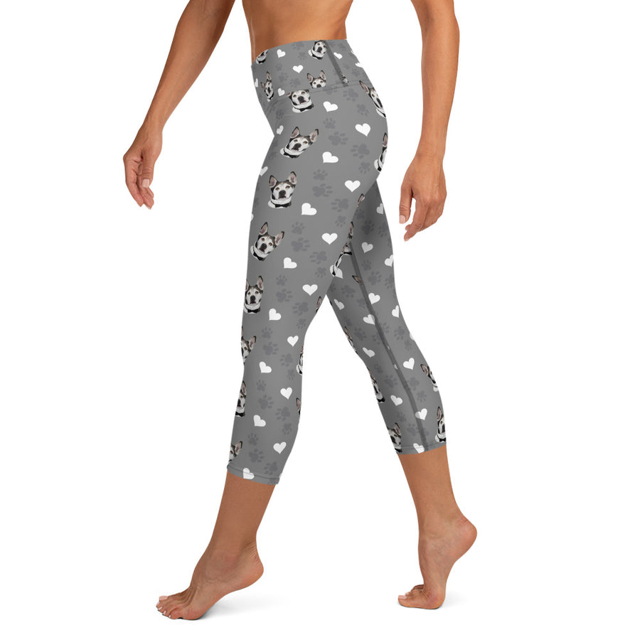 Custom Pet Print Yoga Capri Leggings