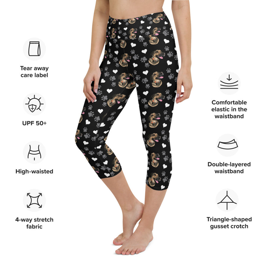 Custom Pet Print Yoga Capri Leggings