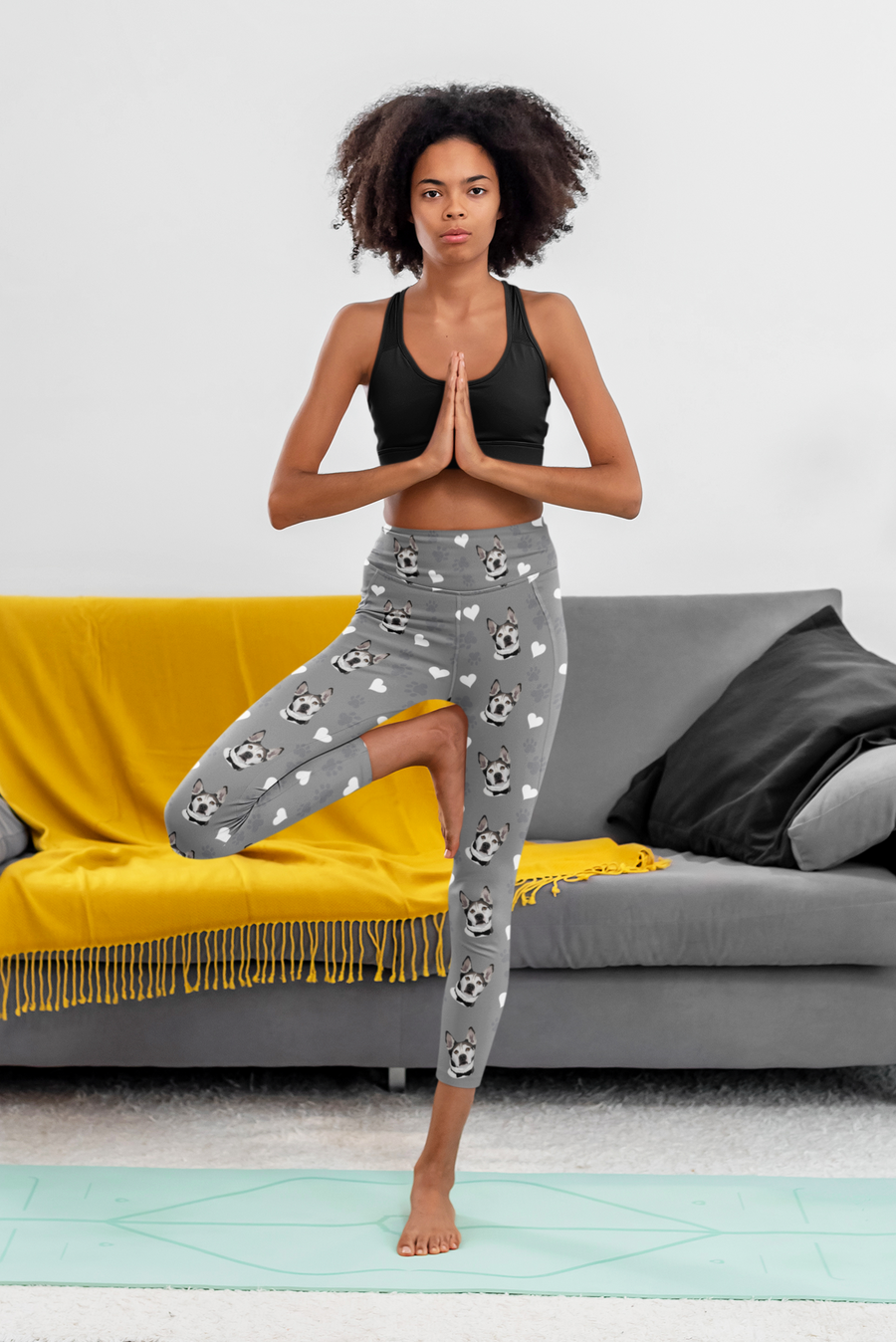 Custom Pet Print Yoga Capri Leggings