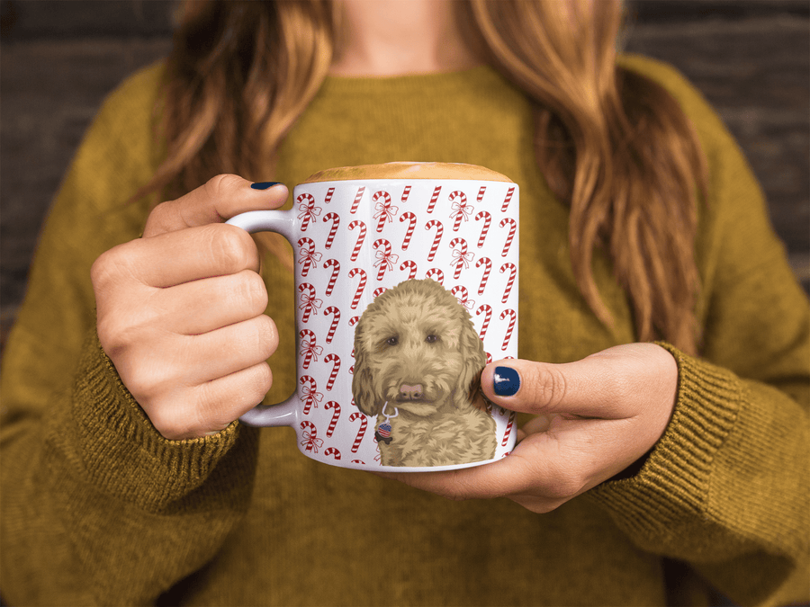 dog mom with photo mug